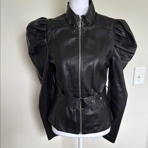 Haute monde Los Ángeles Black Jacket with Puff Sleeves